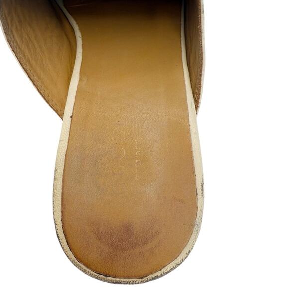 Gucci Princetown Horsebit Slip-On Loafer Mule Flat in White Leather EU 38 US 8 - Picture 8 of 14